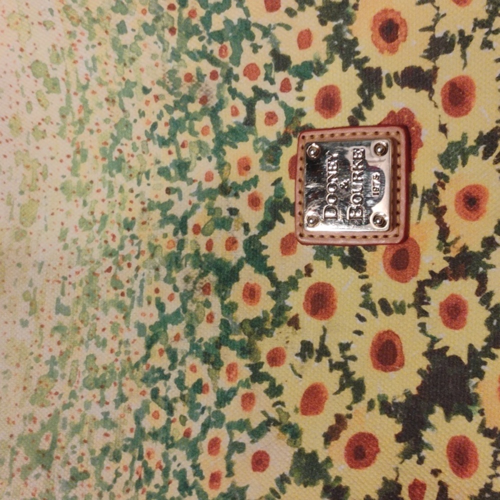 Dooney & Bourke Yellow Floral Canvas Tote - Picture 2 of 6